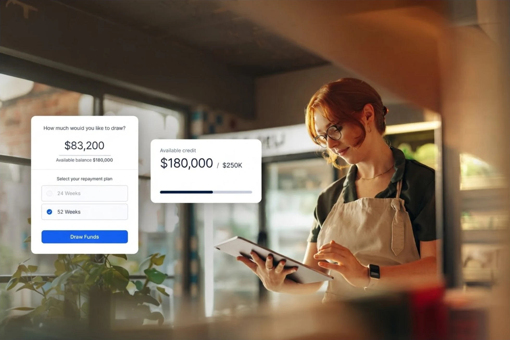 Lili — business credit in a café