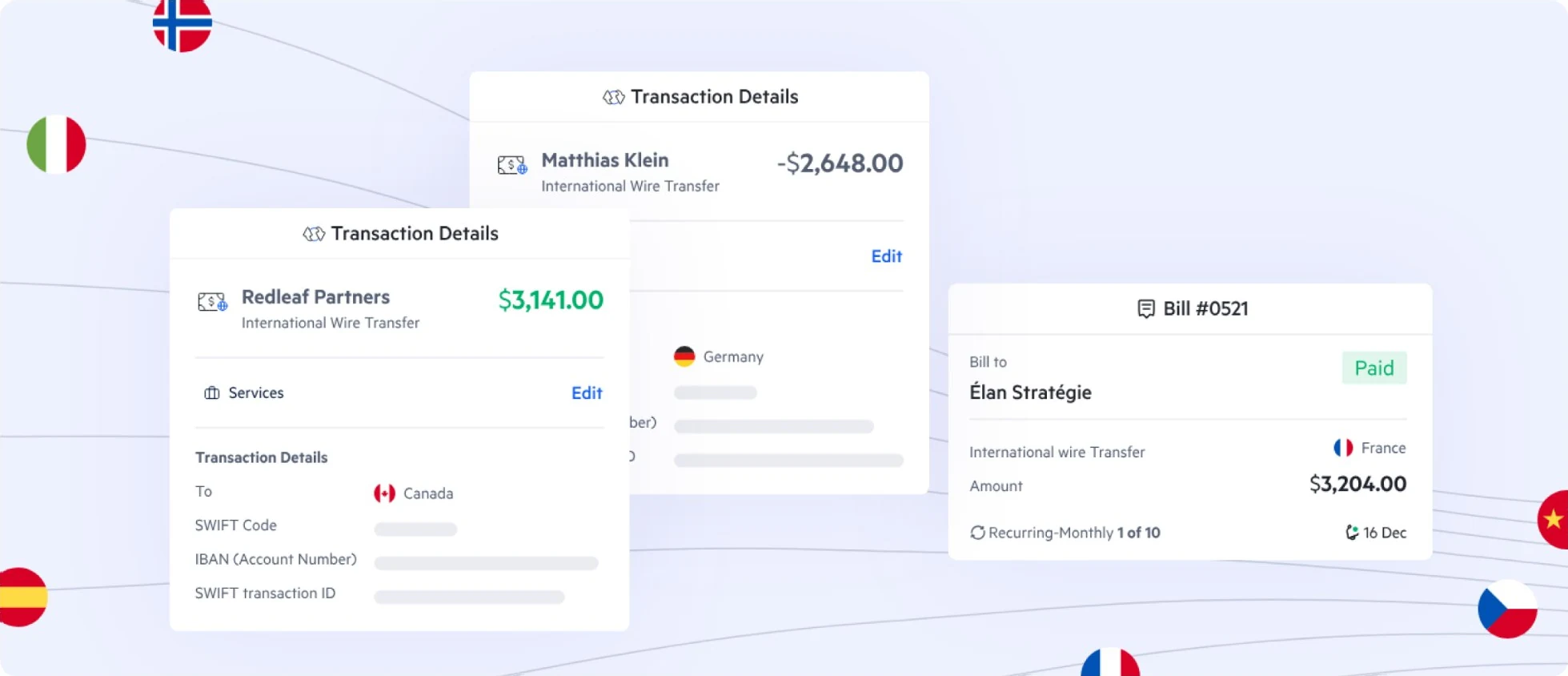 Lili — international transaction details