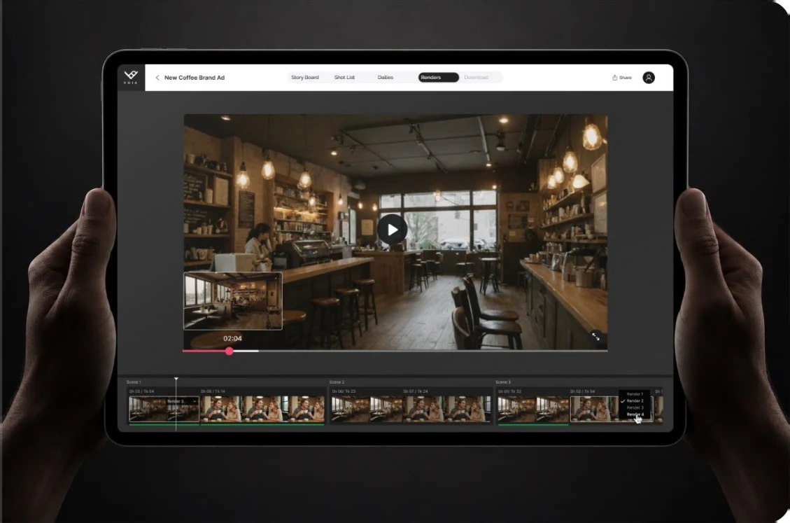 VOIA — describe a scene on iPad